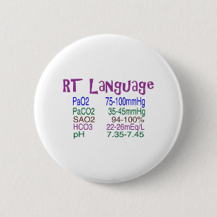 Badge Rond 5 Cm Gaz sanguins de "langue" de thérapeute