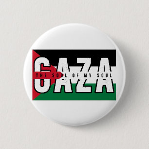 Badge Rond 5 Cm GAZA L'âme de mon âme