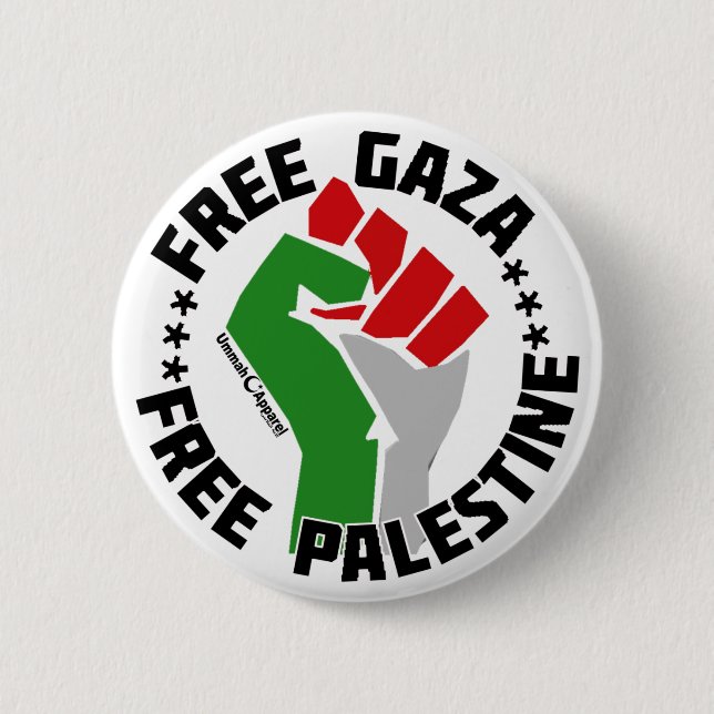 Badge Rond 5 Cm gaza libre palestine (Devant)