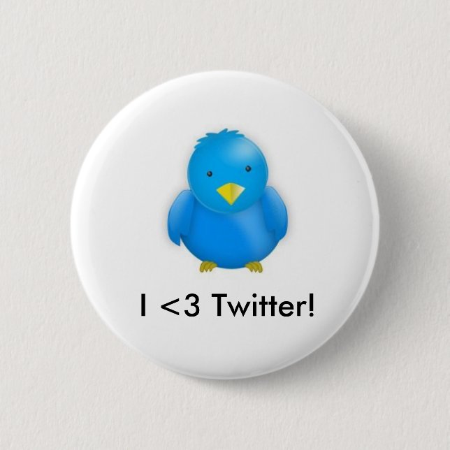Badge Rond 5 Cm Gazouillement I <3 ! _Button (Devant)