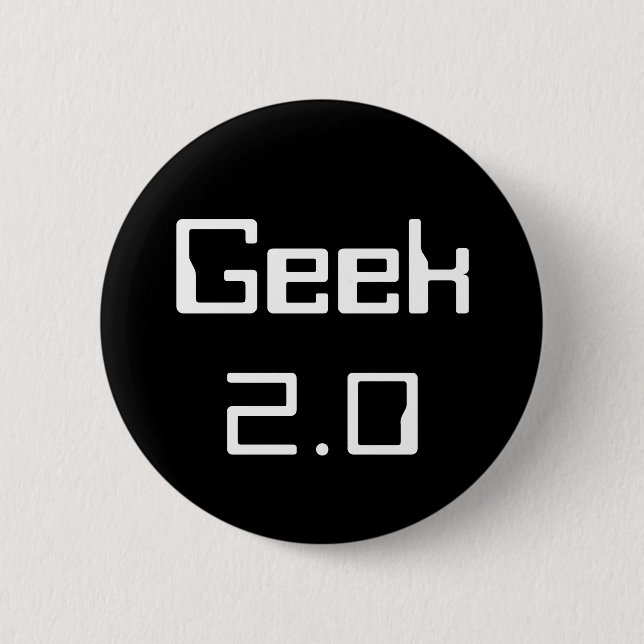 Badge Rond 5 Cm Geek 2,0 (Devant)