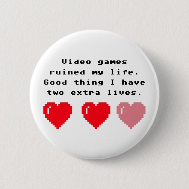 Badge Rond 5 Cm Geek de jeux vidéo (Devant)