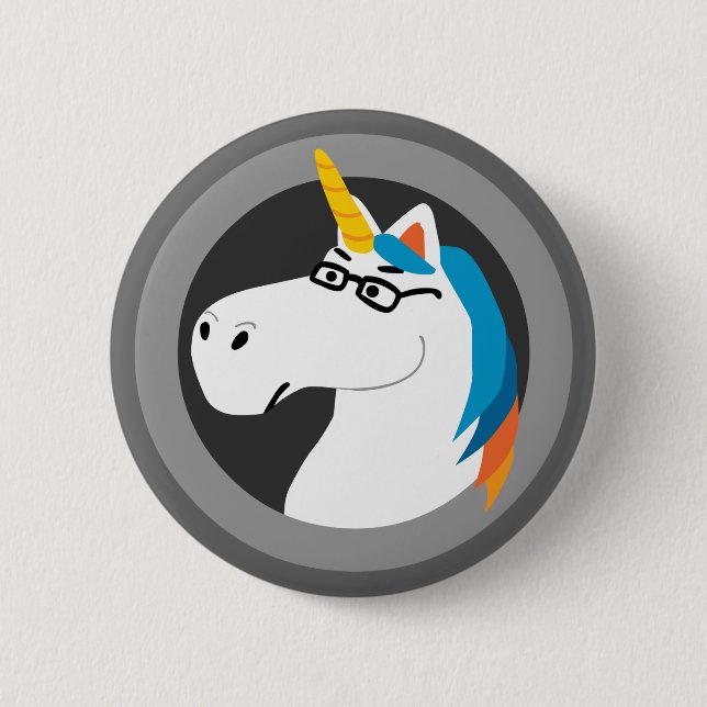 Badge Rond 5 Cm Geekicorn (Devant)