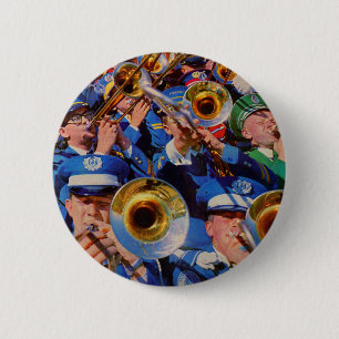 Badge Rond 5 Cm geeks de bande de foule de trombone AKA fou