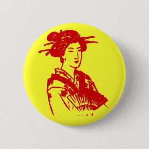 Badge Rond 5 Cm Geisha