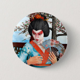 Badge Rond 5 Cm Geisha