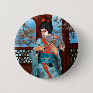 Badge Rond 5 Cm Geisha