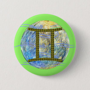 Badge Rond 5 Cm Gémeaux