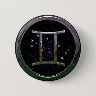 Badge Rond 5 Cm Gémeaux