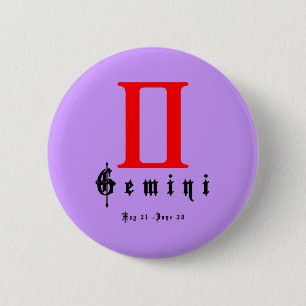 Badge Rond 5 Cm Gémeaux, Horoscope, zodiaque, astrologie