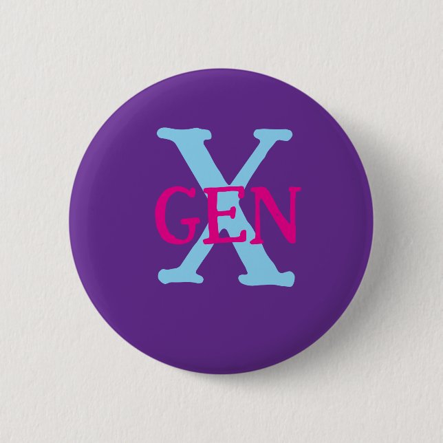 Badge Rond 5 Cm Gen X  (Devant)