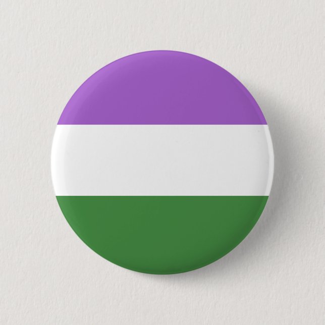 Badge Rond 5 Cm Genderqueer Genre Queer Trans Non binaire (Devant)