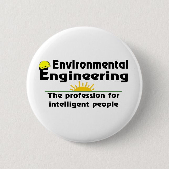 Badge Rond 5 Cm Génie de l'environnement (Devant)