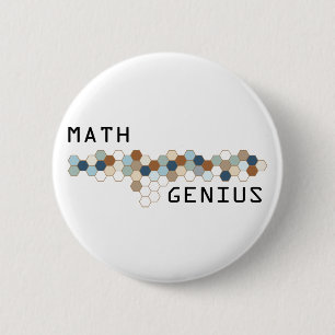 Badge Rond 5 Cm Génie de maths