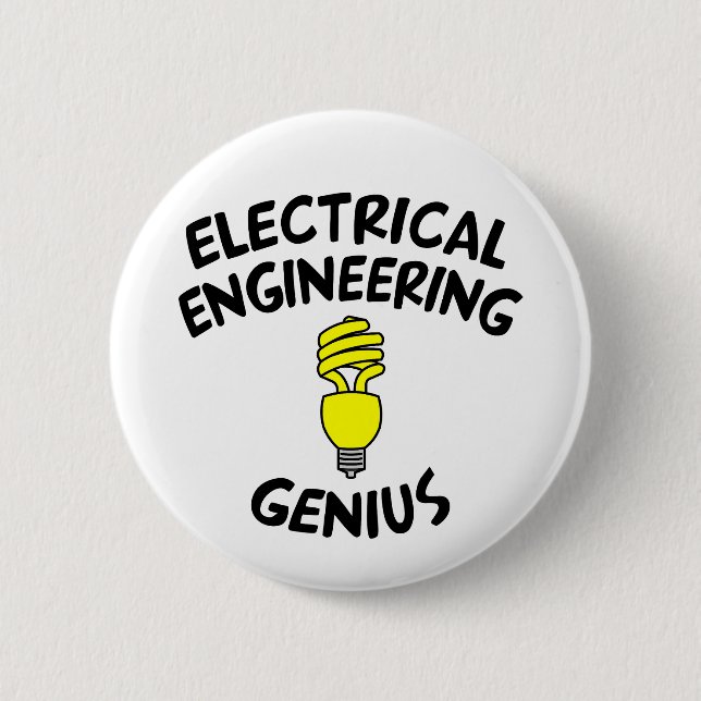 Badge Rond 5 Cm Génie électrique (Devant)