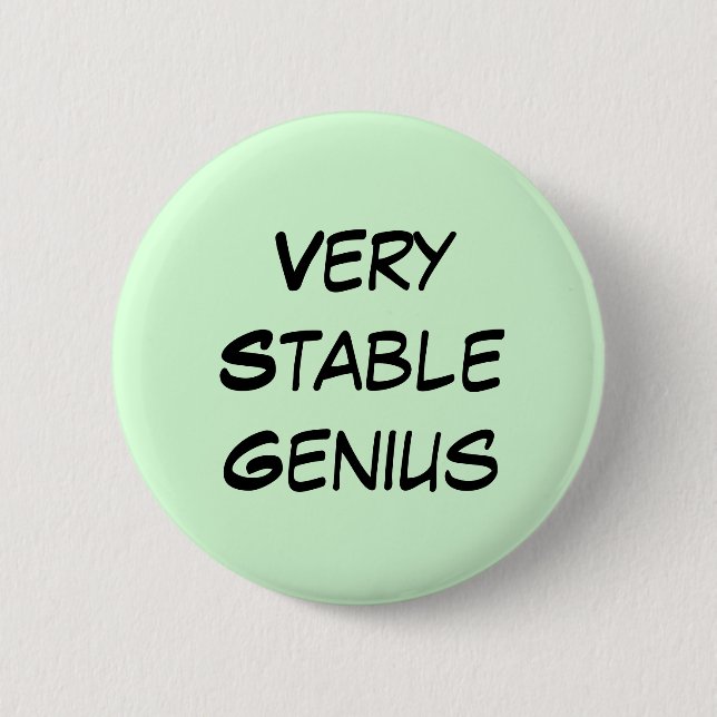 Badge Rond 5 Cm Génie très stable (Devant)