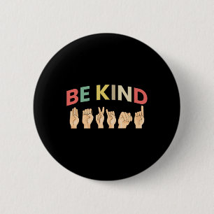 Badge Rond 5 Cm Genre Langue des signes Sourds 2
