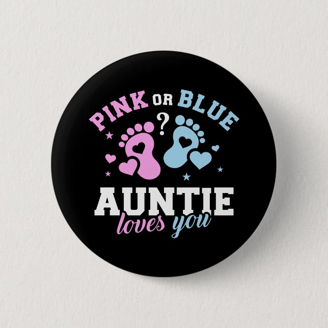 Badge Rond 5 Cm Genre révéler tante tante tante (Devant)