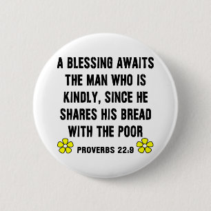 Badge Rond 5 Cm Gentillesse -- Proverbes 22:9 