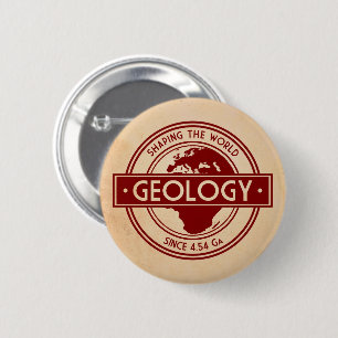 Badge Rond 5 Cm Géologie - Façonner le Logo Mondial (Europe)