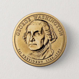 Badge Rond 5 Cm George Washington