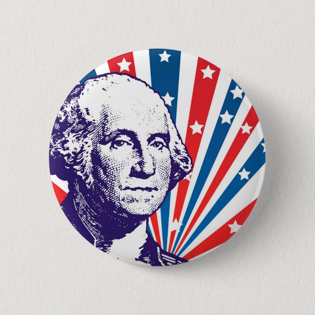 Badge Rond 5 Cm George Washington (Devant)