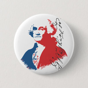 Badge Rond 5 Cm George Washington
