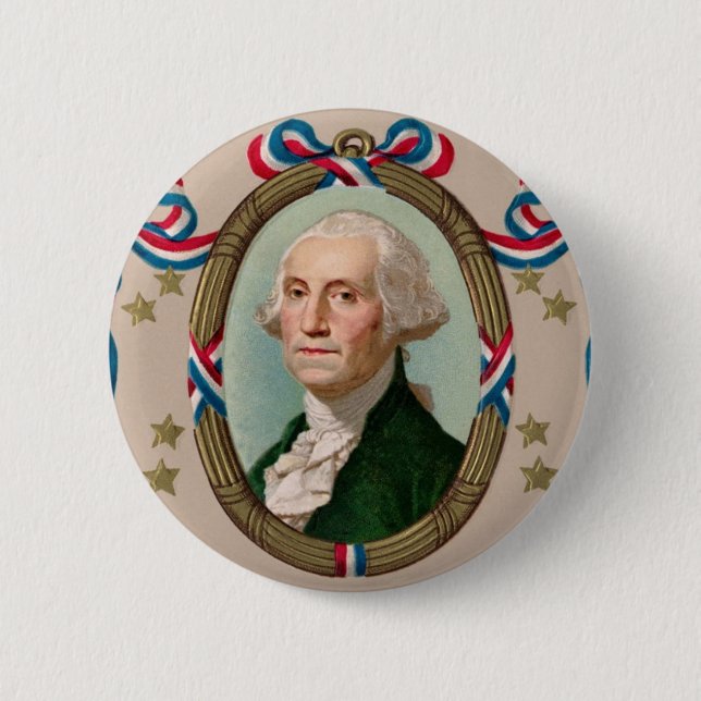 Badge Rond 5 Cm George Washington (Devant)