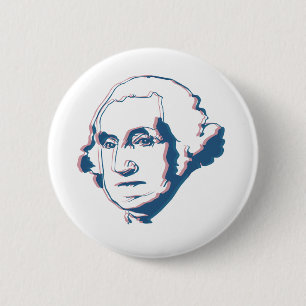Badge Rond 5 Cm George Washington dans 3d