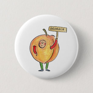 Badge Rond 5 Cm Georgia Peach