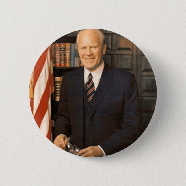 Badge Rond 5 Cm Gerald Ford (Devant)