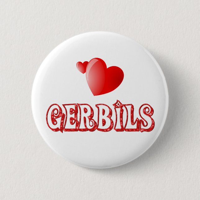 Badge Rond 5 Cm Gerbilles (Devant)