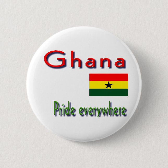 Badge Rond 5 Cm Ghana (Devant)