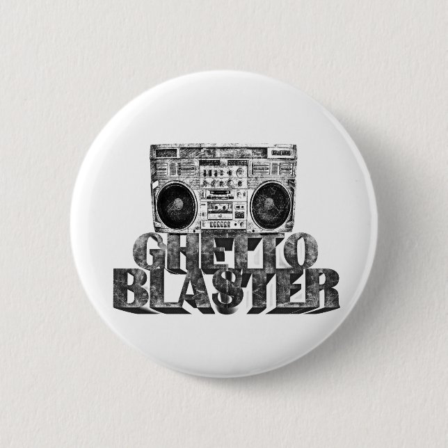 BADGE ROND 5 CM GHETTO BLASTER (Devant)
