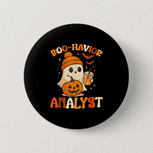 Badge Rond 5 Cm Ghost Boo Havior Analyste Comportement Drôle Hallo