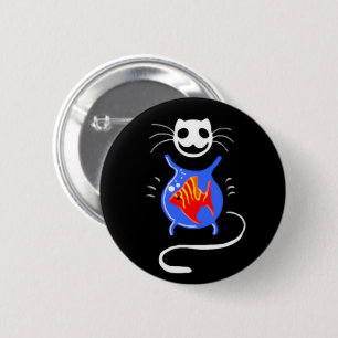 Badge Rond 5 Cm Ghost Kitty Chat
