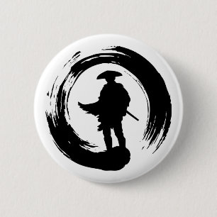 BADGE ROND 5 CM GHOST OF TSUSHIMA NINJA POSE LOGO