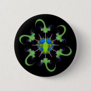 Badge Rond 5 Cm Giardia Bug & Anti-Virus