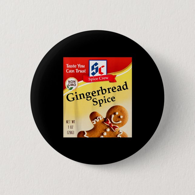 Badge Rond 5 Cm Gingerbread Sce Condiment Sce Costumes Group Match (Devant)
