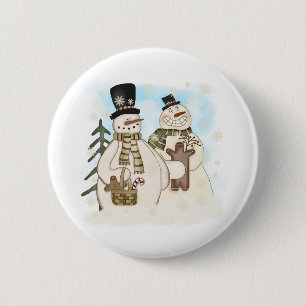 BADGE ROND 5 CM GINGERBREAD SNOWMAN