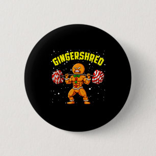 Badge Rond 5 Cm Gingershred Drôle Bonhomme en pain d'épices Gymnas