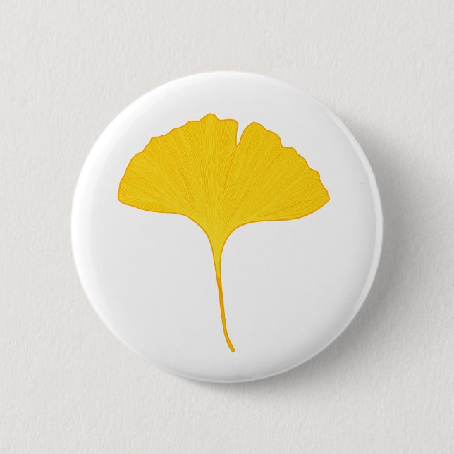 Badge Rond 5 Cm Gingko Leaf (Devant)