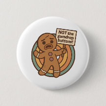 Gingy Christmas Button Pin