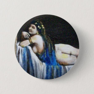 BADGE ROND 5 CM GIPSY BLUE