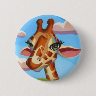 Badge Rond 5 Cm Girafe