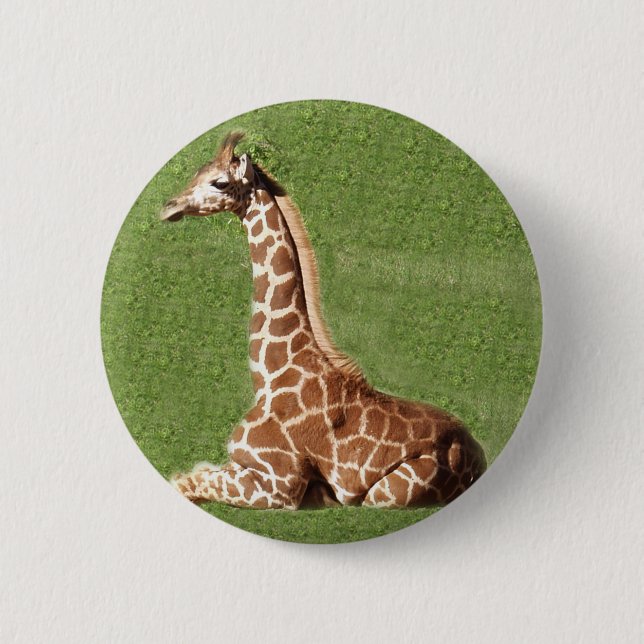 Badge Rond 5 Cm Girafe de bébé (Devant)