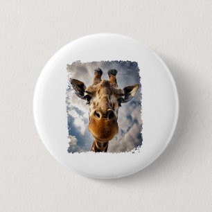 Badge Rond 5 Cm Giraffe vintage