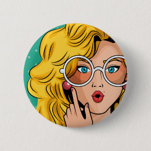 Badge Rond 5 Cm Girl #1