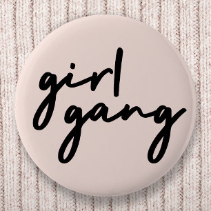 Badge Rond 5 Cm Girl Gang Le Féminisme Moderne Puissance Fille R