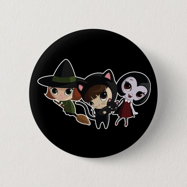 Badge Rond 5 Cm girls_dark (Devant)